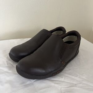 KURU Kivi Slip On Anti Slip Work Loafer, Espresso Brown- Men’s 8